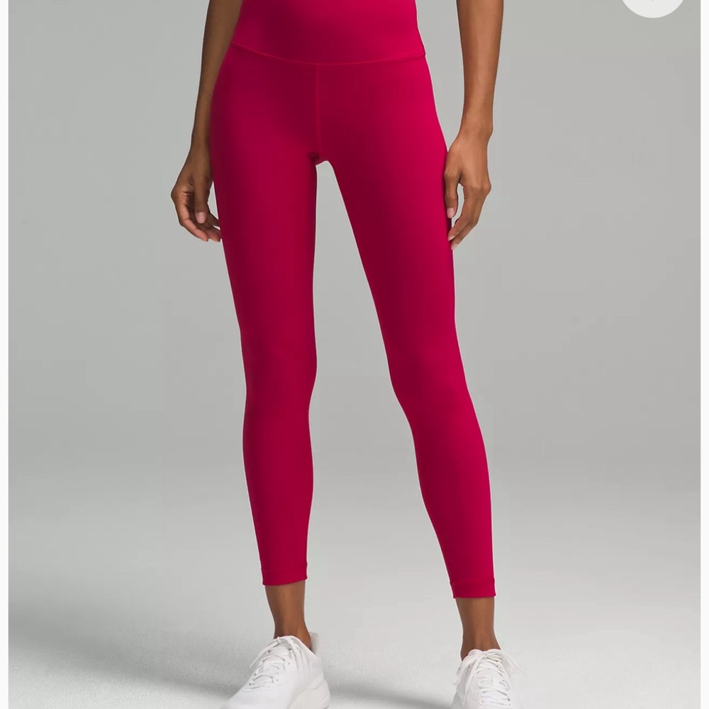 Lululemon wunder train leggings size 8 ruby red 25” length